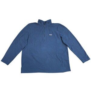 Patagonia Micro Fleece 1/2 Zip Pullover Navy XXL Recycled Polyester.